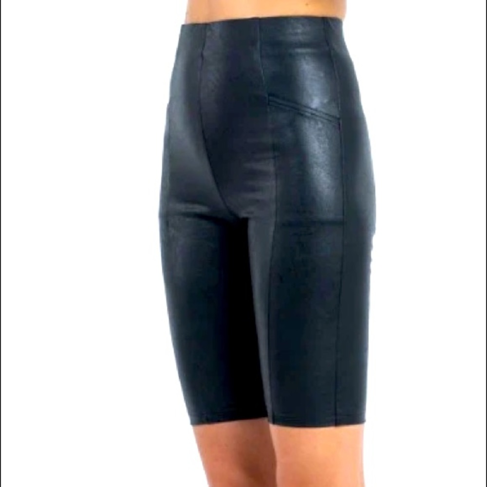Skylar+Madison boutique leather biker shorts